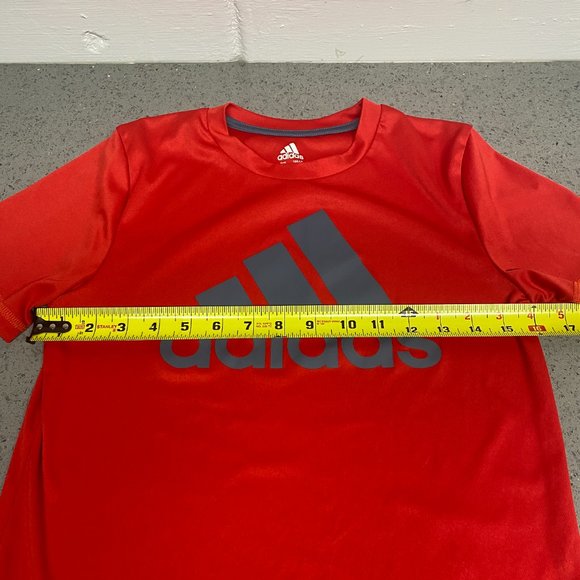 Red Adidas Short Sleeve T-Shirt Size: Kids Medium - Picture 3 of 8
